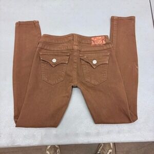 Rare Label Vintage  Brown True Religion‎ skinny jeans